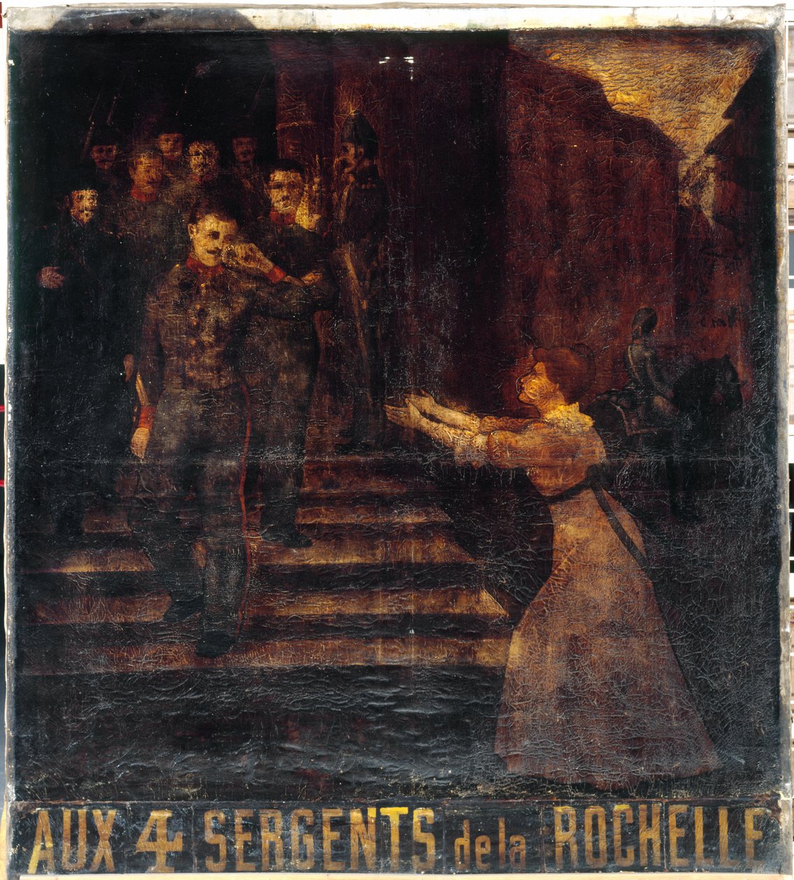 Frans: Aux quatre sergents de La Rochelle (II). Bord van de herbergier. 3, boulevard Beaumarchais, 11e arrondissement, Parijs door anonymous 