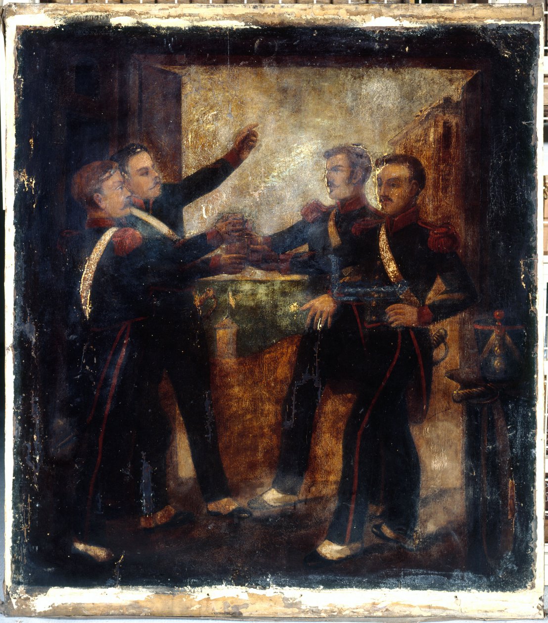 Frans: Aux quatre sergents de La Rochelle. Bord van de herbergier. 3, boulevard Beaumarchais, 4e arrondissement, Parijs door anonymous 