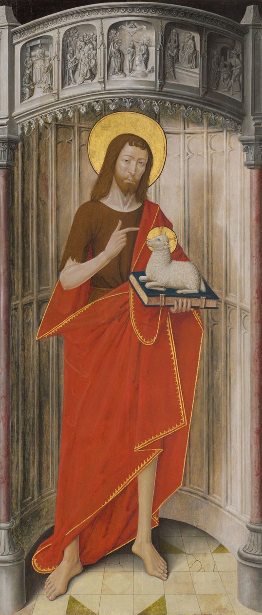 Panelen van het hoofdaltaar van het Charterhuis van Saint-Honoré, Thuison-les-Abbeville: Johannes de Doper door anonymous 