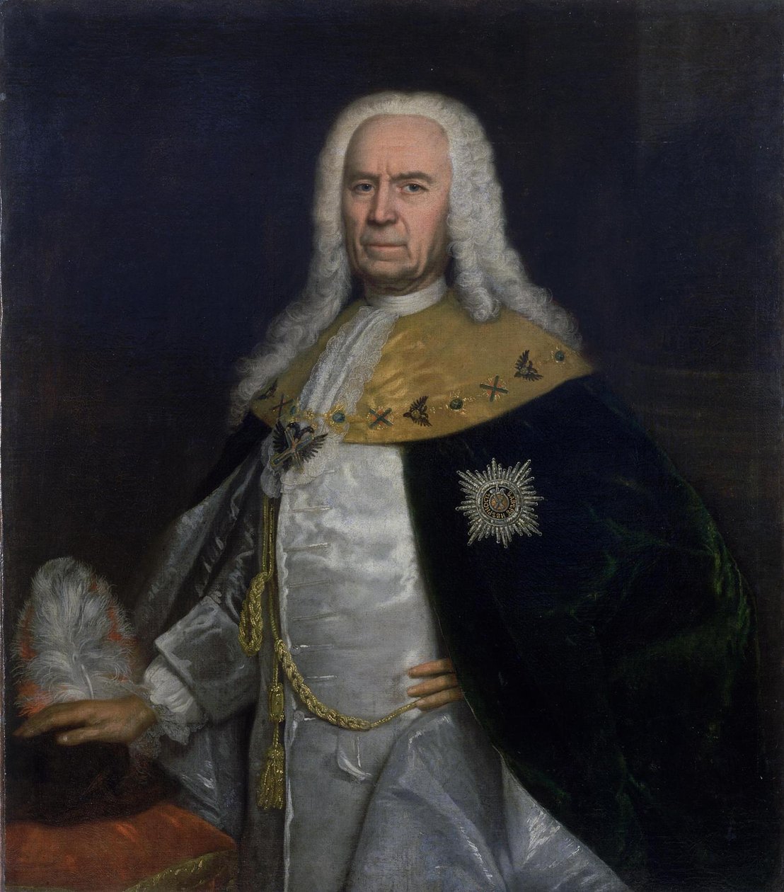 Portret van A.Oesjakov, het hoofd van de Geheime Kanselarij door anonymous 