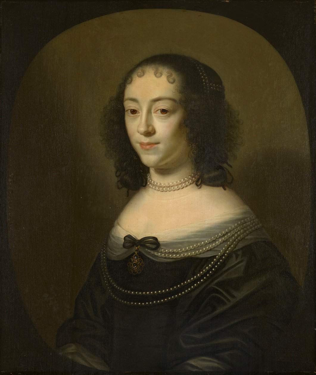 Portret van een jonge vrouw door anonymous 