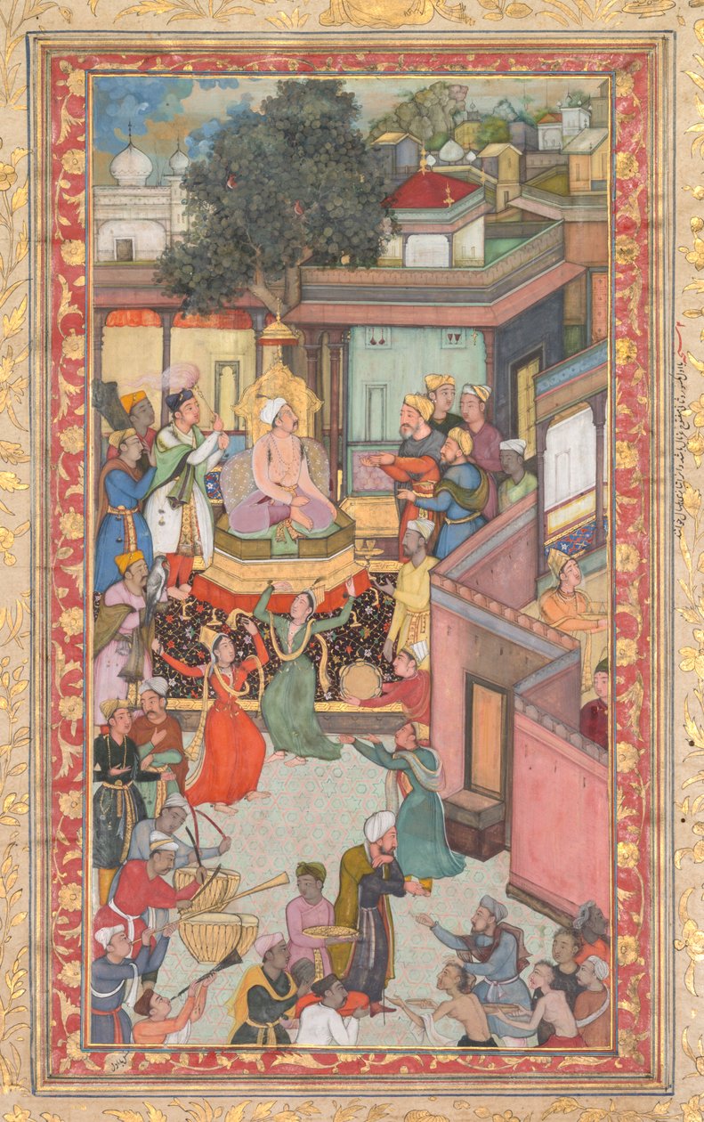 Besnijdenisceremonie voor de zonen van Akbar, schilderij 126 uit een Akbar-nama (Boek van Akbar) van Abu