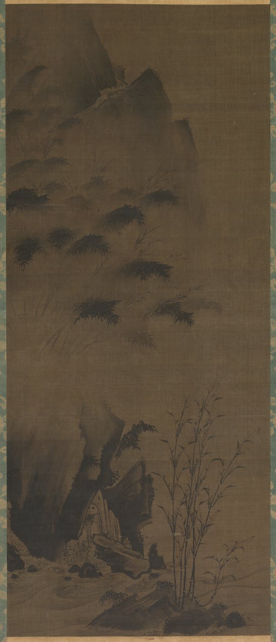 Bamboe in Regen door attributed to Genga