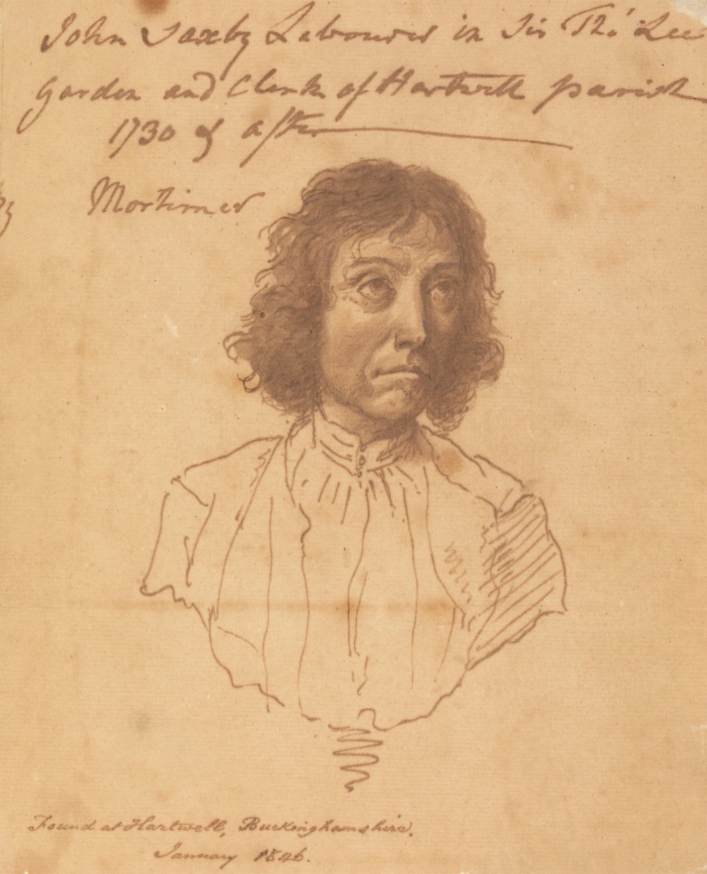 Portret van John Saxby door attributed to John Hamilton Mortimer