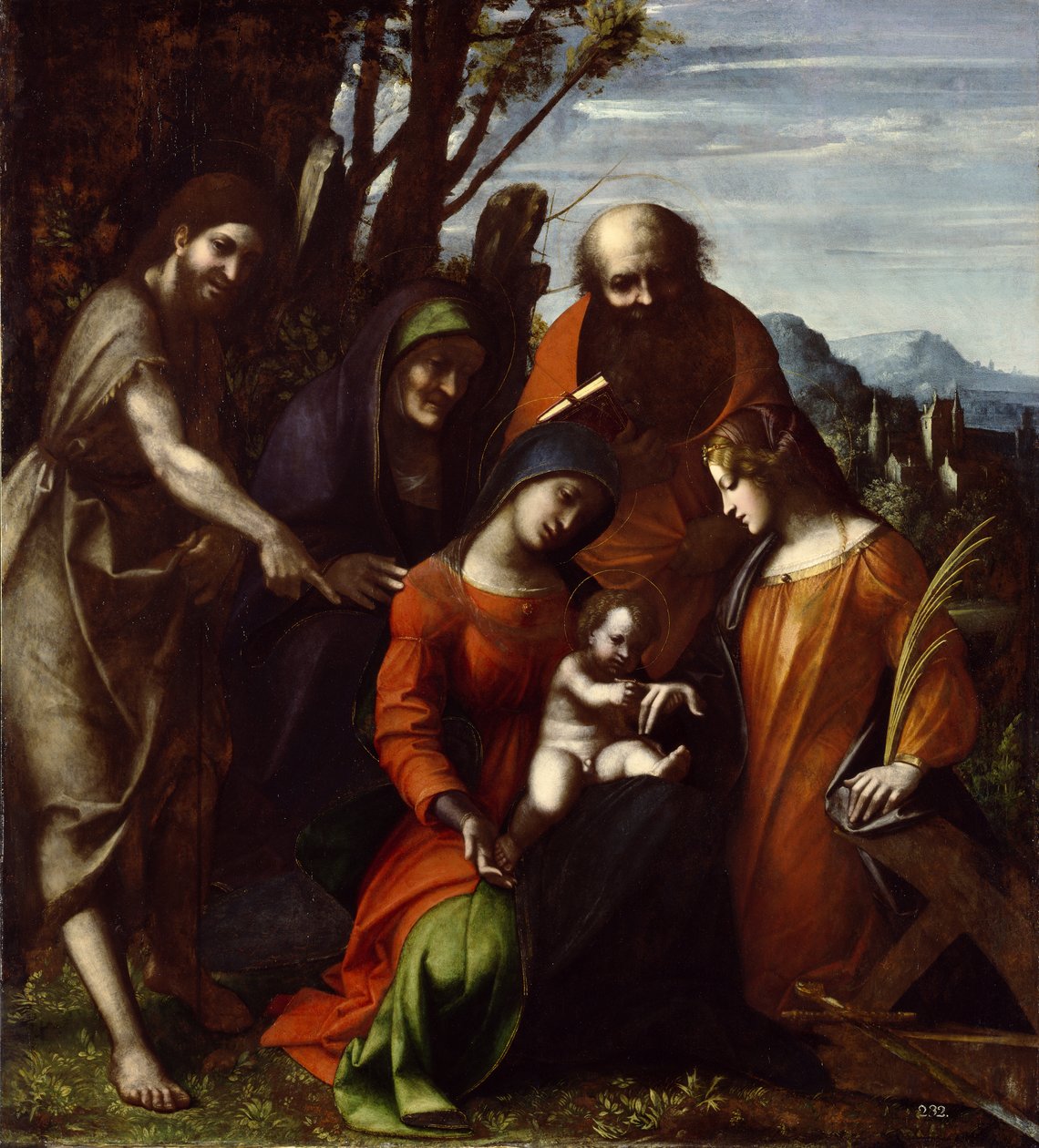 Het Mystieke Huwelijk van Sint-Catharina door Antonio da Correggio