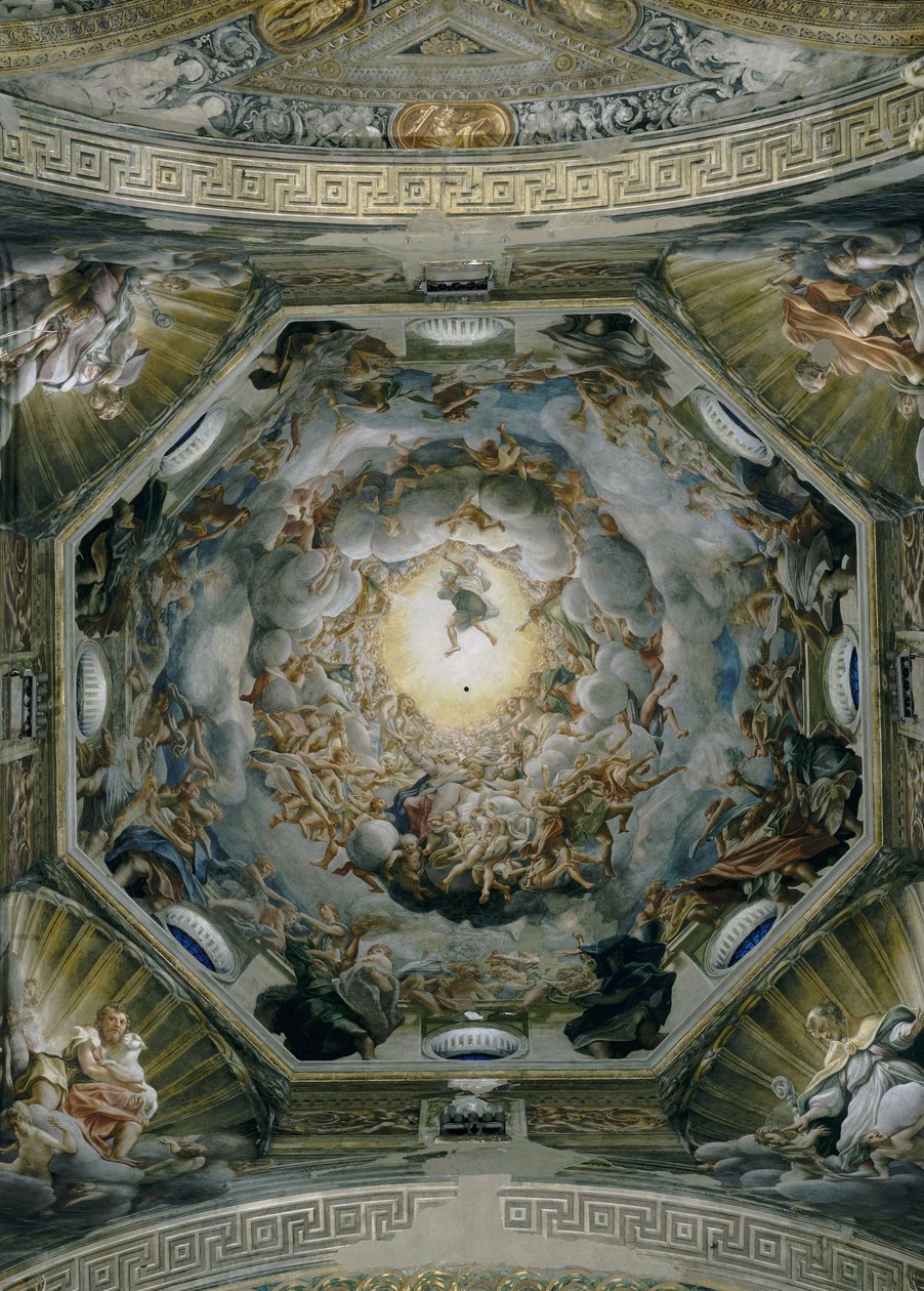 Hemelvaart van de Maagd, van het plafond van de koepel, 1526-30 door Antonio da Correggio