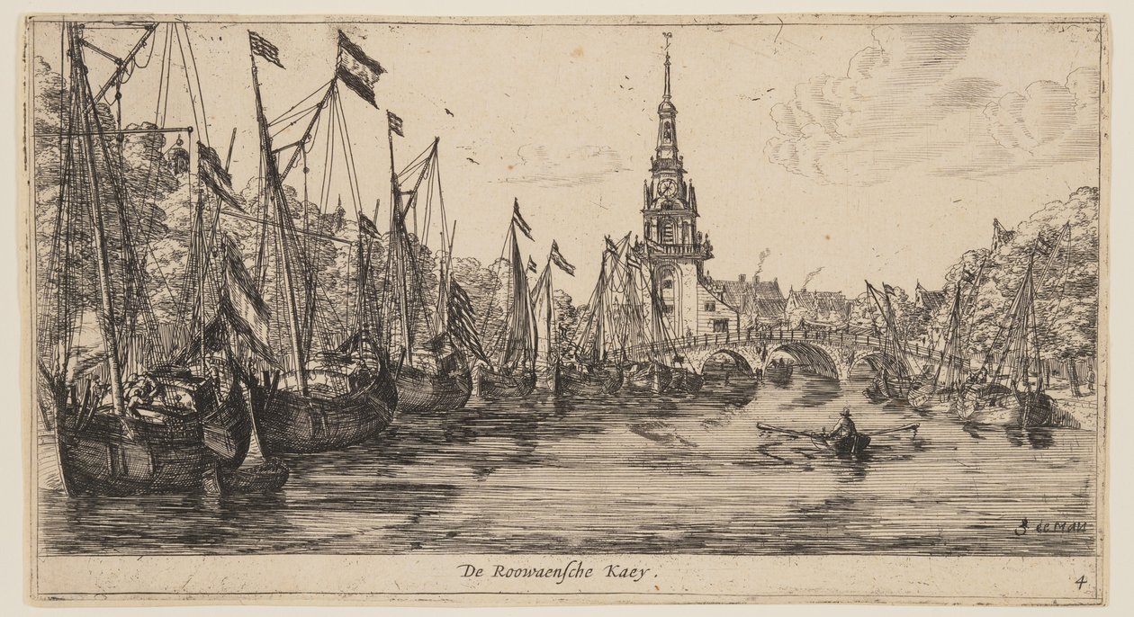 De Roowaensche Kaey, van Gezicht op Amsterdam door called Zeeman Reinier Nooms
