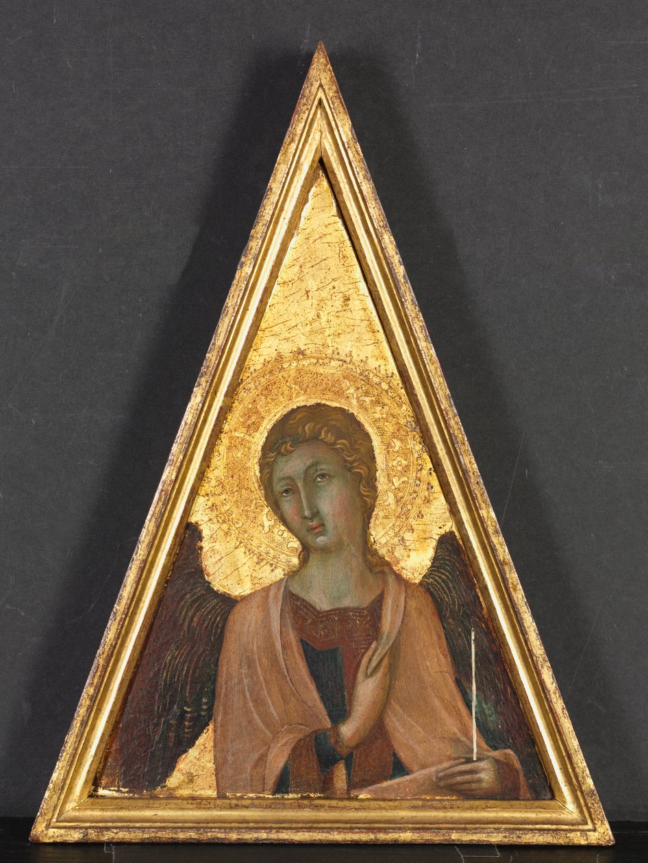 Pinnakel met Engel door circle of Niccolò di Segna