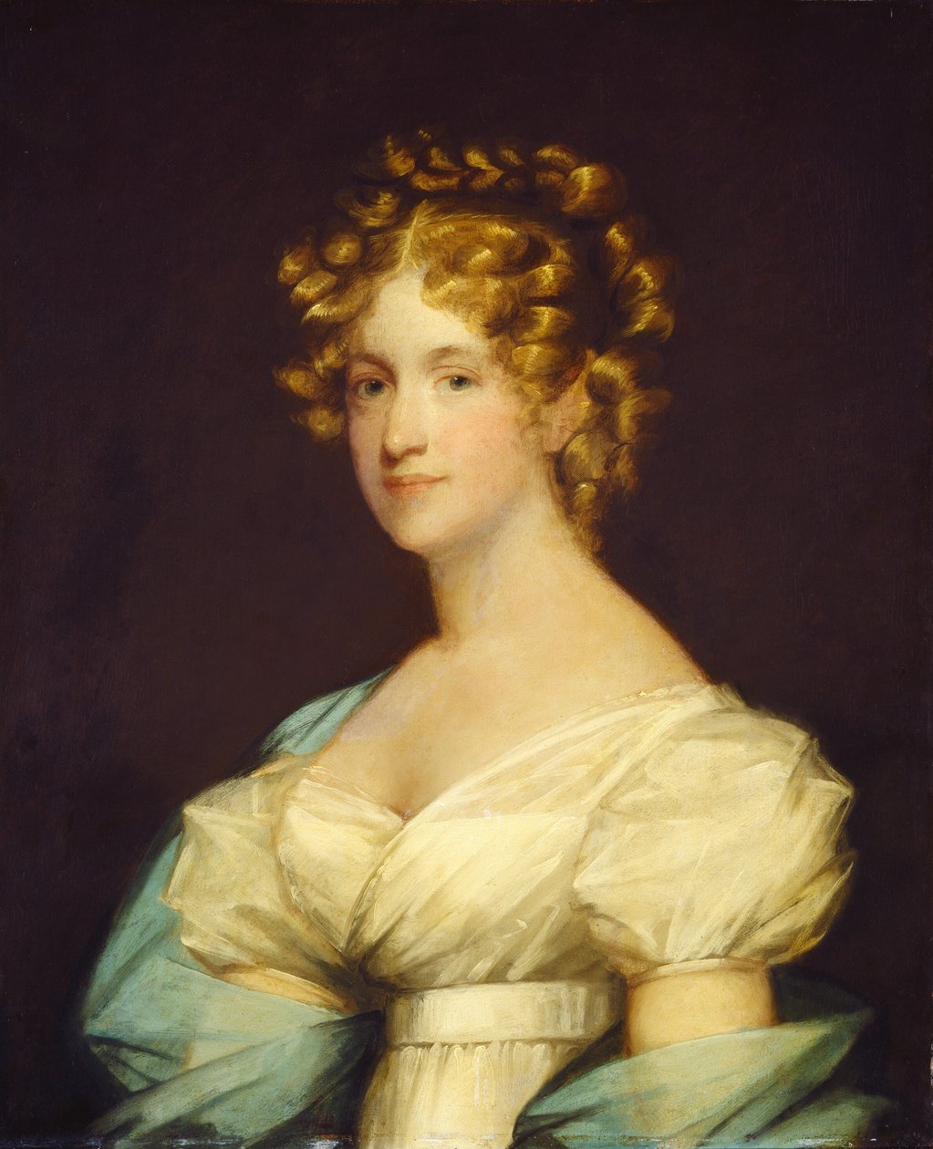 Charlotte Morton Dexter (Mevrouw Andrew Dexter) door completed by an unknown artist Gilbert Stuart