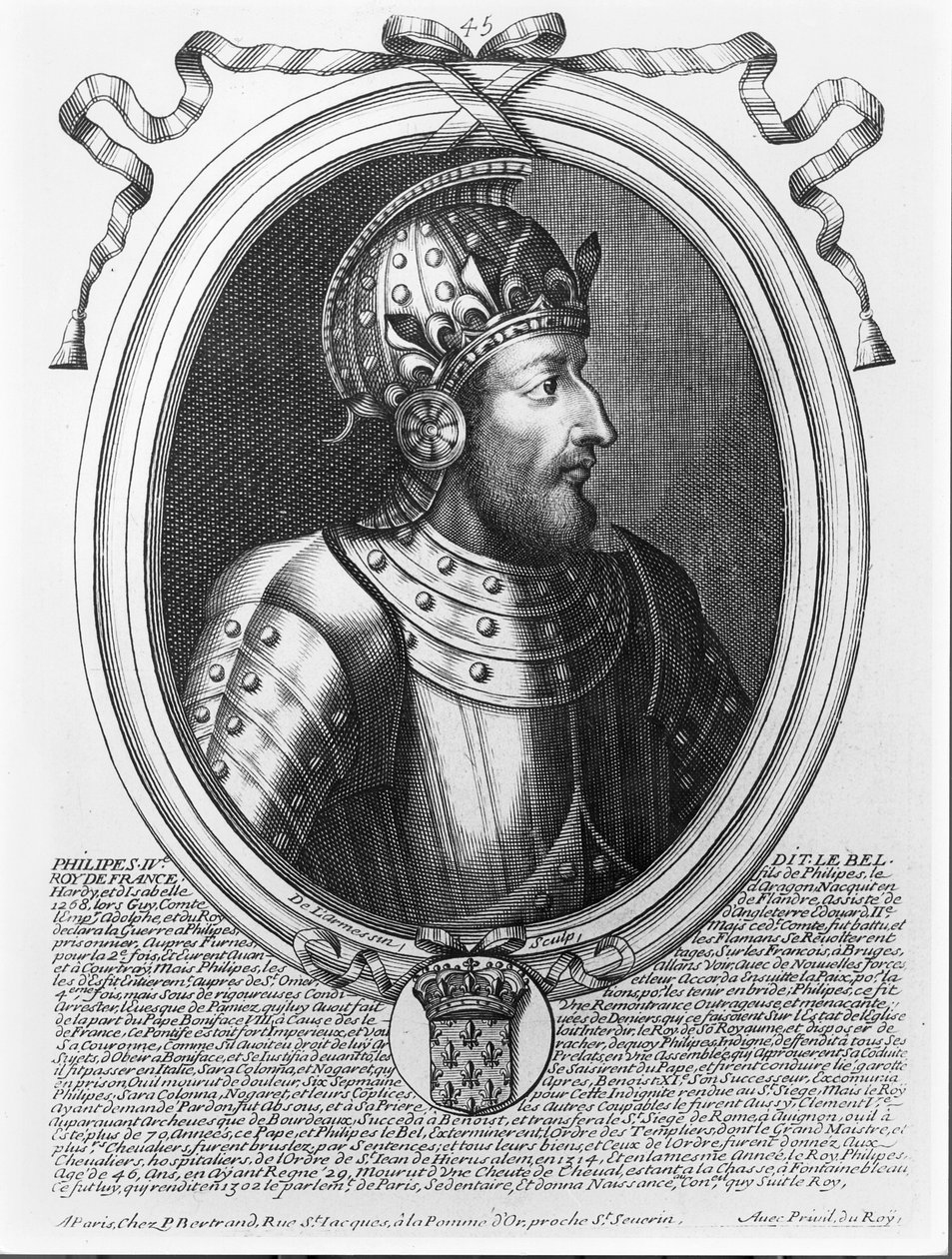 Filips IV de Schone (1268-1314) Koning van Frankrijk, uit 