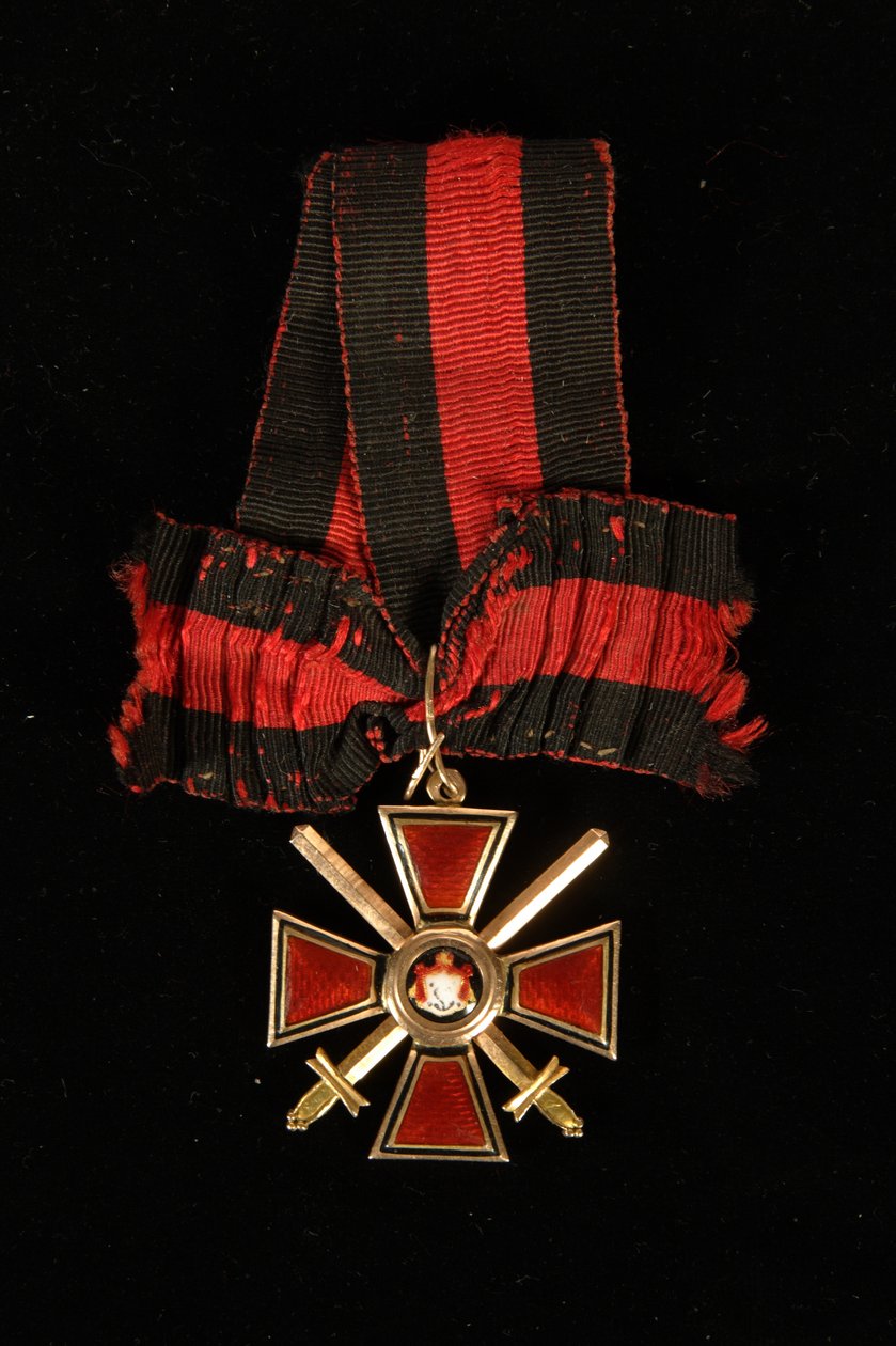 Lint en insigne van de Orde van Sint Vladimir, Vierde klasse, 19e eeuw door decorations and medals Orders