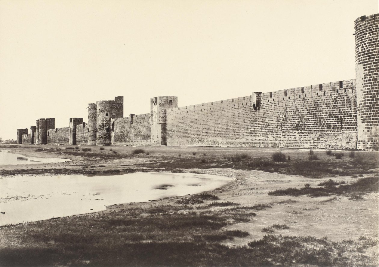 Aigues-Mortes door Edouard Denis Baldus
