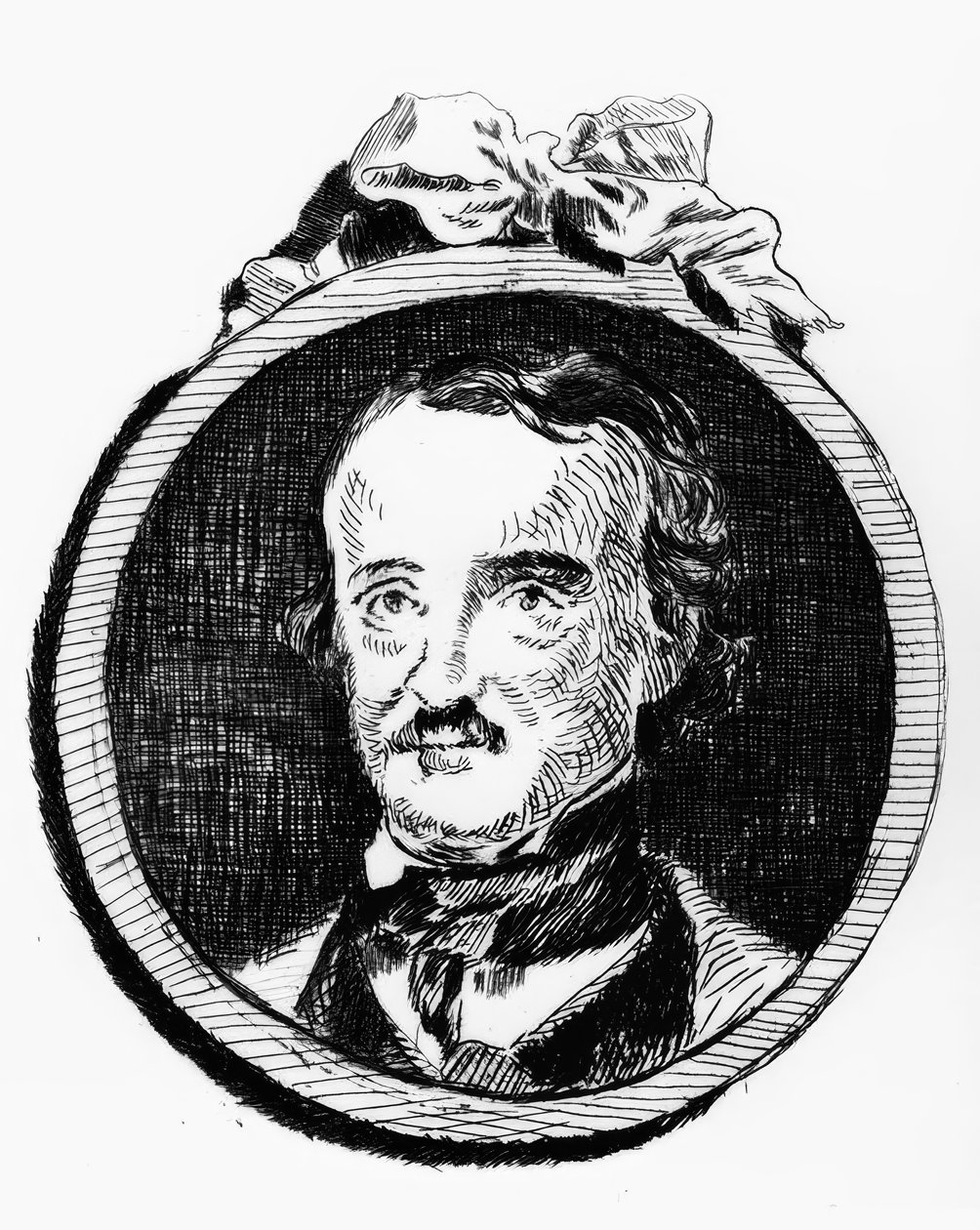 Edgar Allan Poe / Ets door E. Manet door Édouard Manet