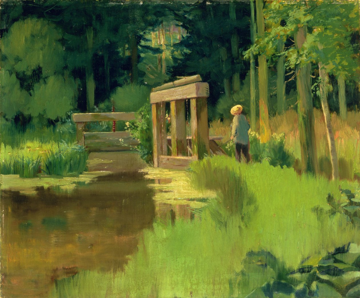 In een park door Édouard Manet