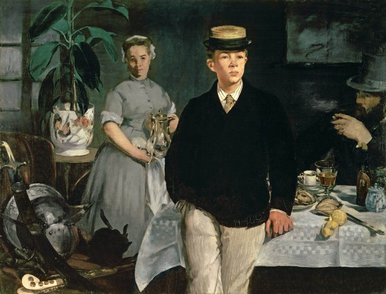 Lunch in het atelier, 1868 door Édouard Manet