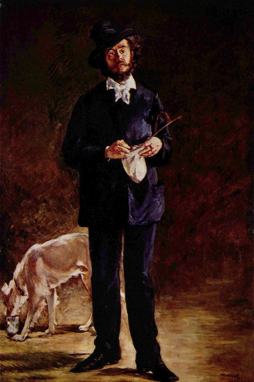 Portret van Gilbert-Marcellin Desboutin door Édouard Manet