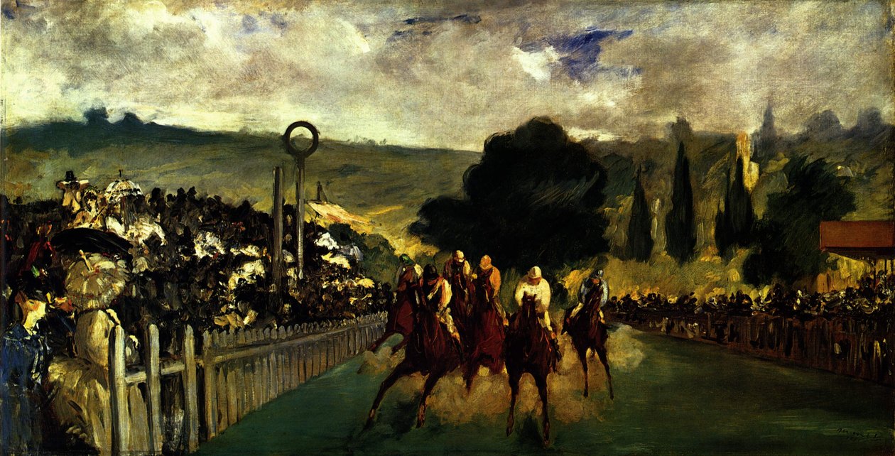 Races in Longchamp door Édouard Manet
