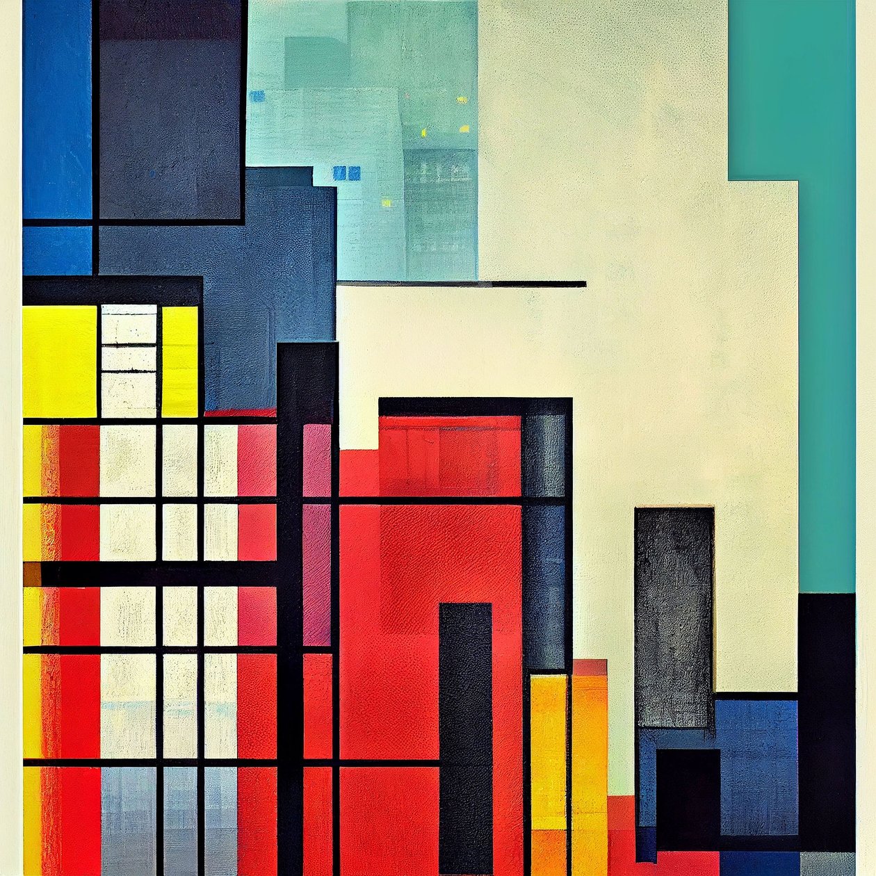 Architecturale geometrische abstracties door F. Abderrahim