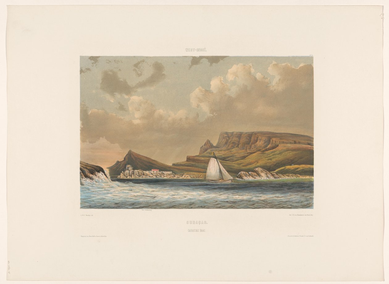 Caracasbaai (Curaçao. Caraccas Baai) door jonkheer Jacob Eduard van Heemskerck