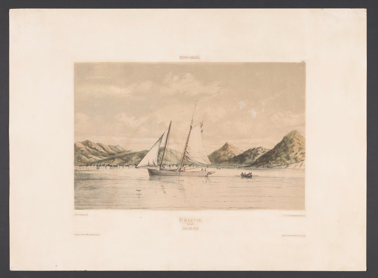 Sint-Maarten Baai en stad door jonkheer Jacob Eduard van Heemskerck