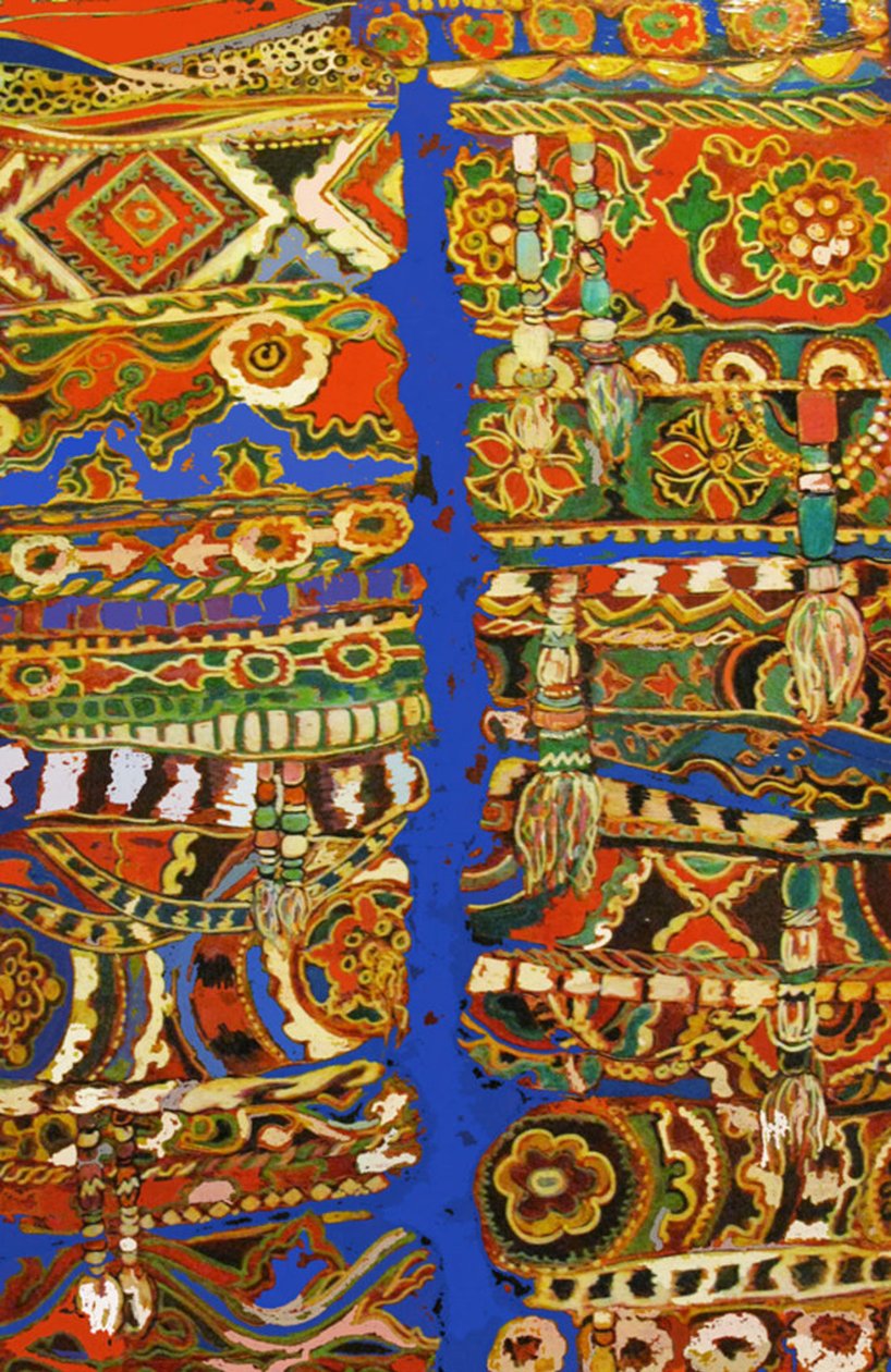 Tribal Hats, 2010 (alles gemengd) door linda arthurs