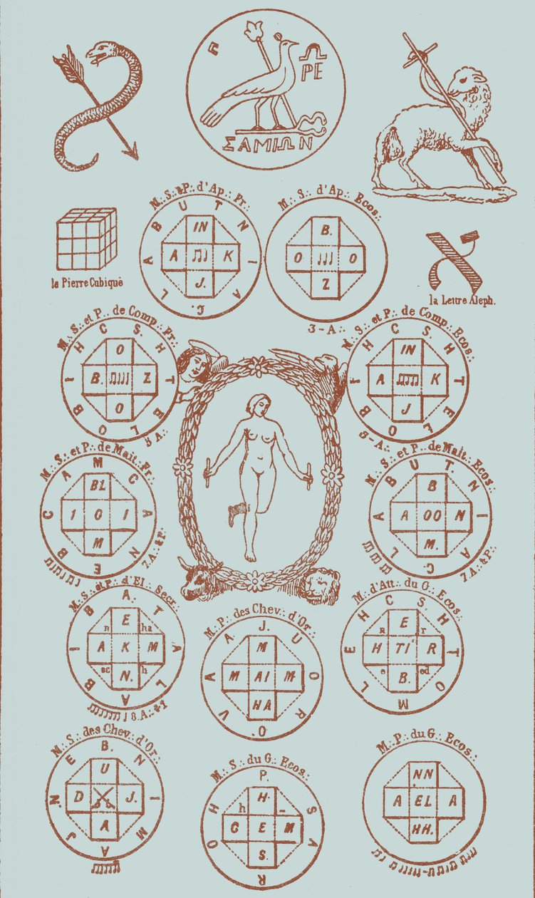 Eenentwintigste sleutel van de tarot door Éliphas after Lévi