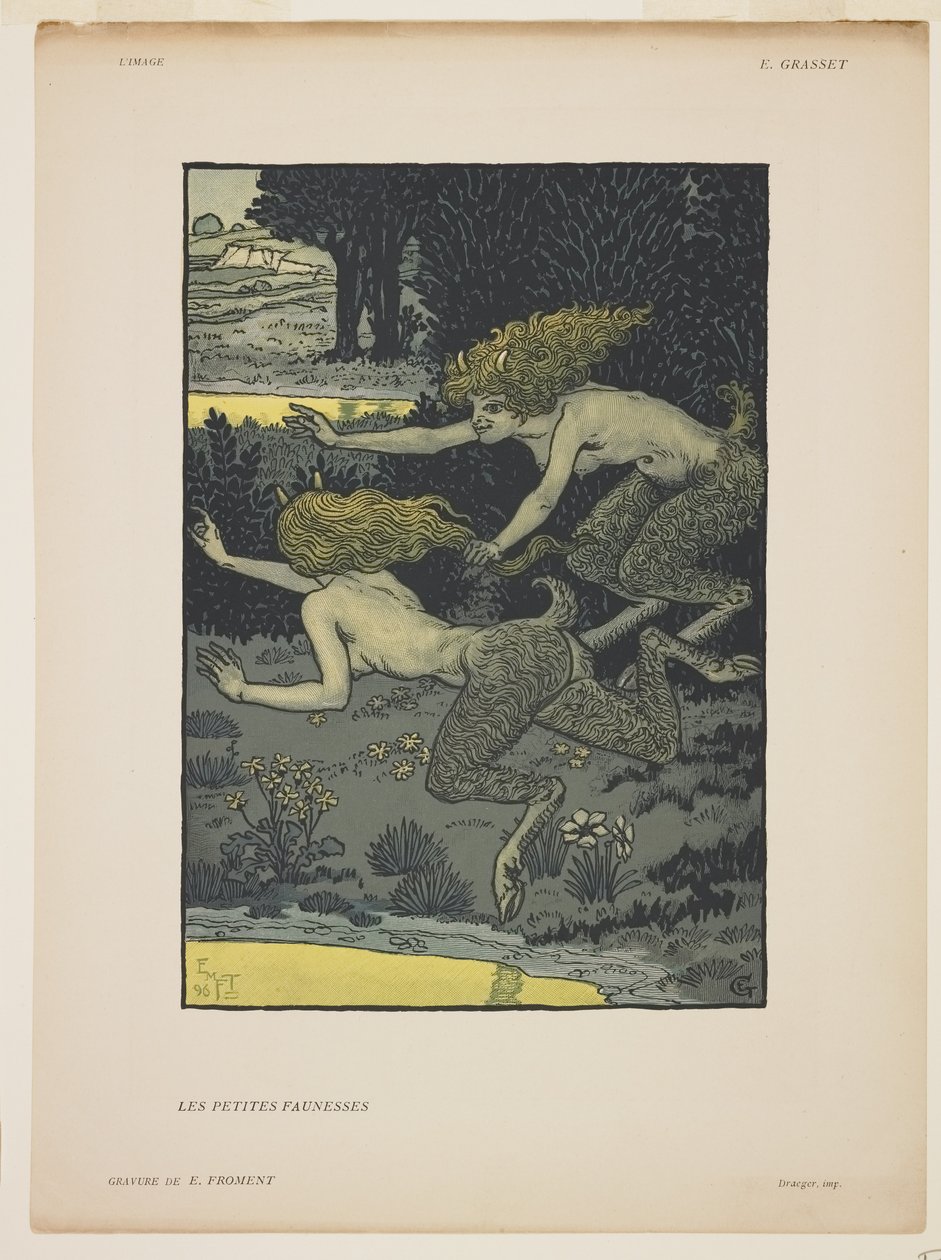 Les Petites Faunesses, 1896 door Émile Froment