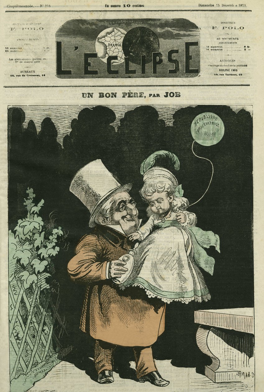 Een goede vader, Adolphe Thiers, Franse historicus en staatsman door pseudonym for Onfray de Breville Jacques Job