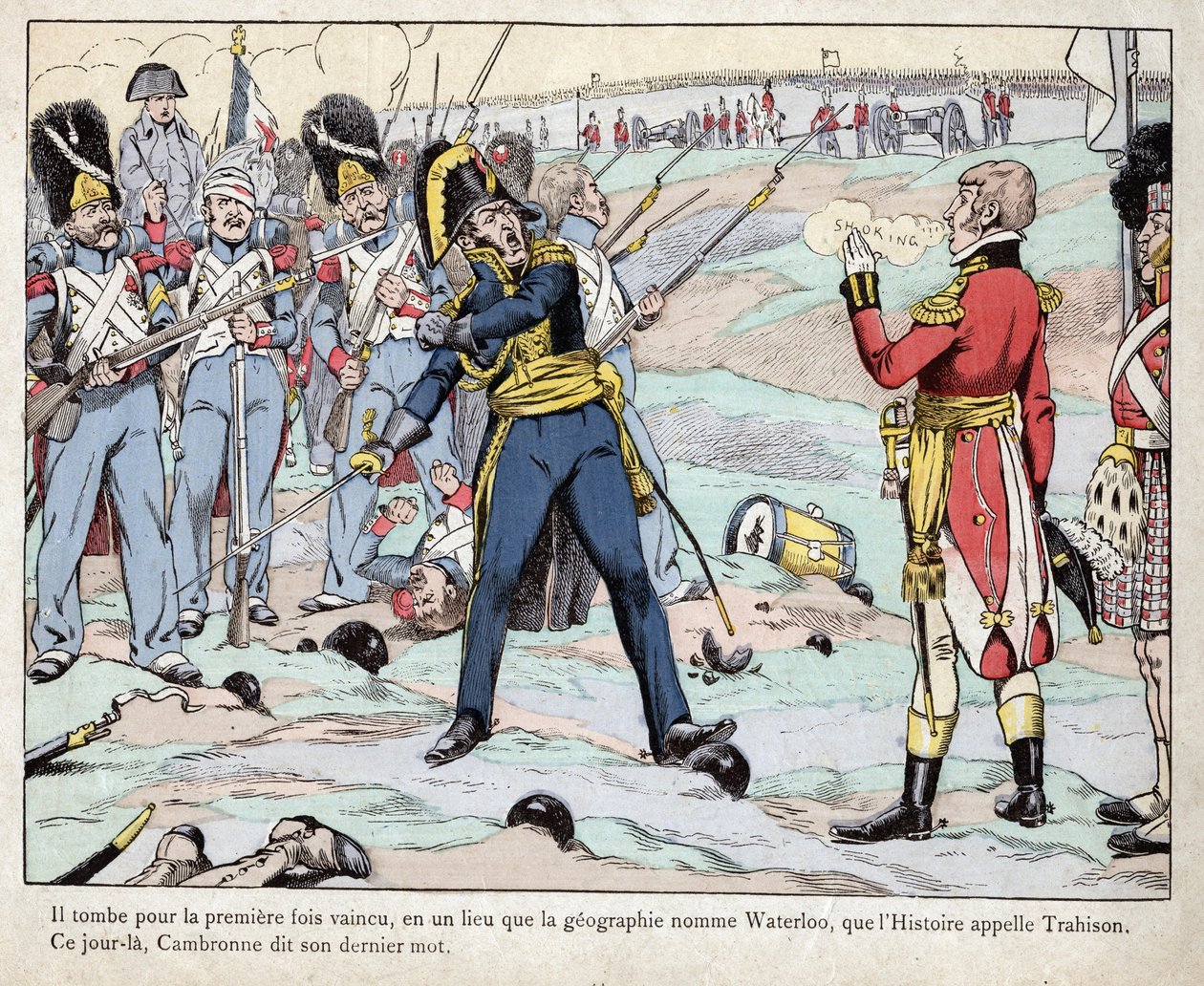 Eerste Keizerrijk: voorstelling van generaal Pierre Cambronne (1770-1842) die 
