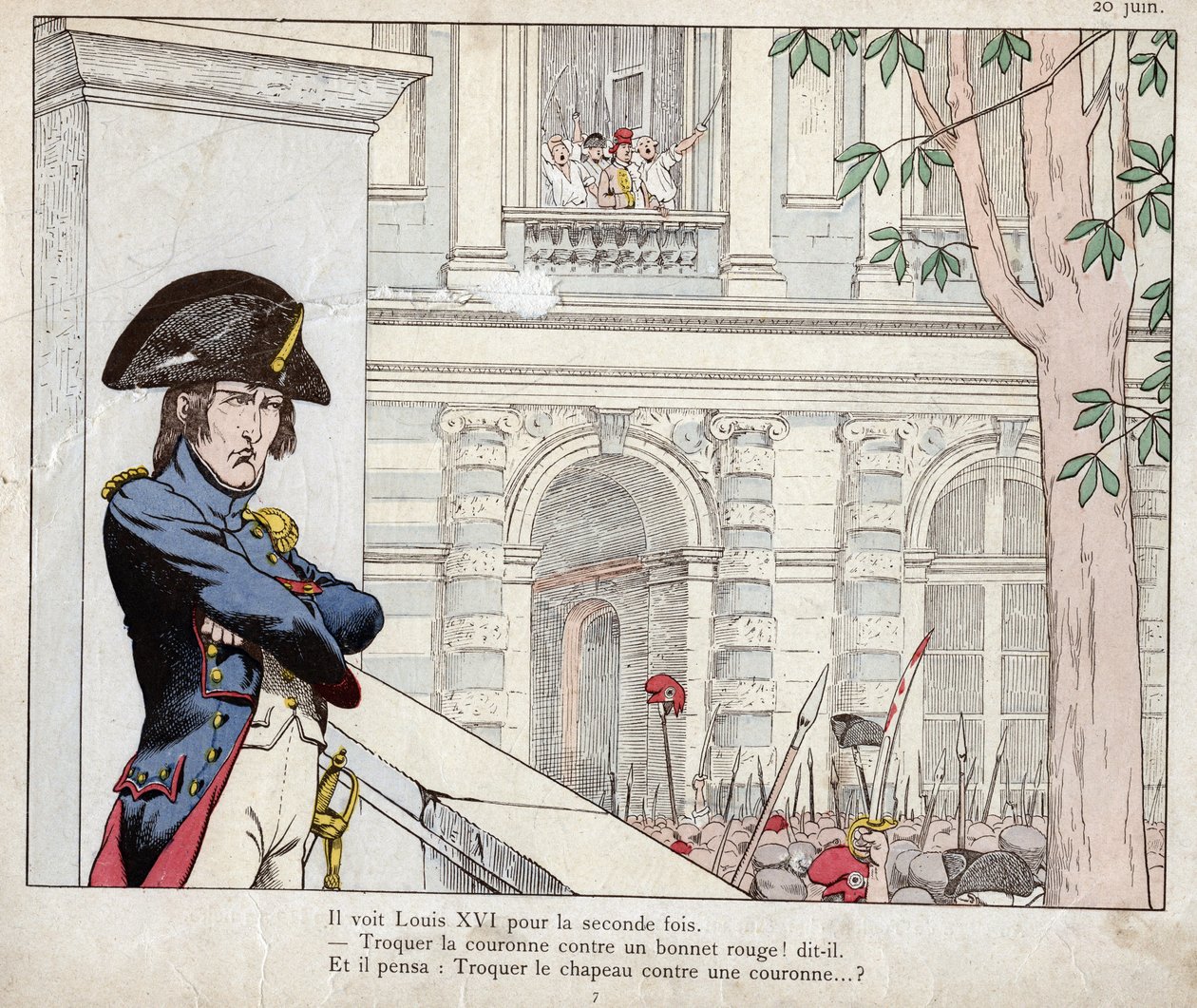 Hij zag Lodewijk XVI voor de tweede keer (Invasie van de Tuilerieën, 20 juni) door pseudonym for Onfray de Breville Jacques Job