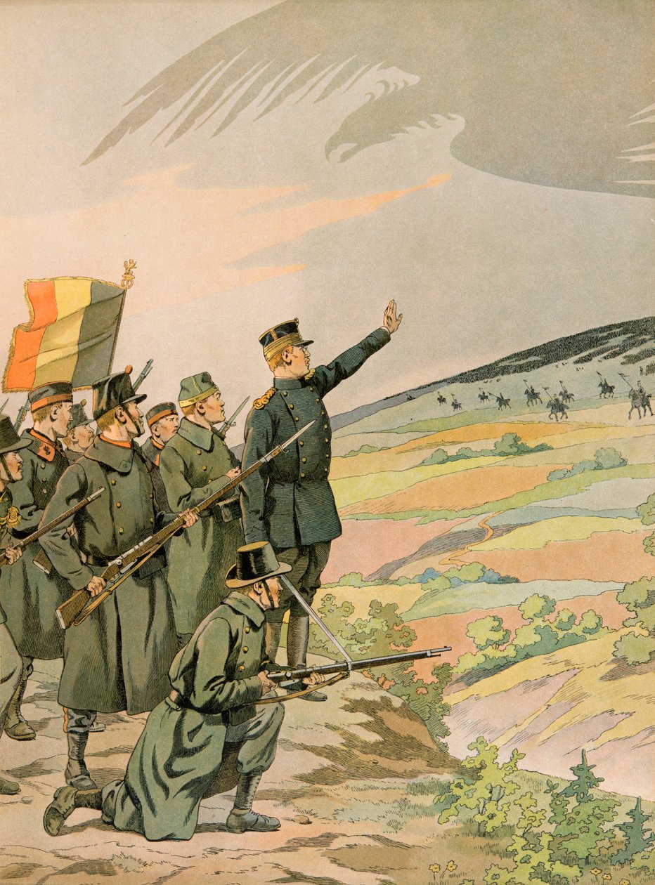 Jacques Marie Gaston Onfroy de Breville genaamd JOB (1858-1931) - Geschiedenis van België: Koning Albert (1875 - 1934) en het Belgische leger tegen de Duitse invasie tijdens de Eerste Wereldoorlog door pseudonym for Onfray de Breville Jacques Job