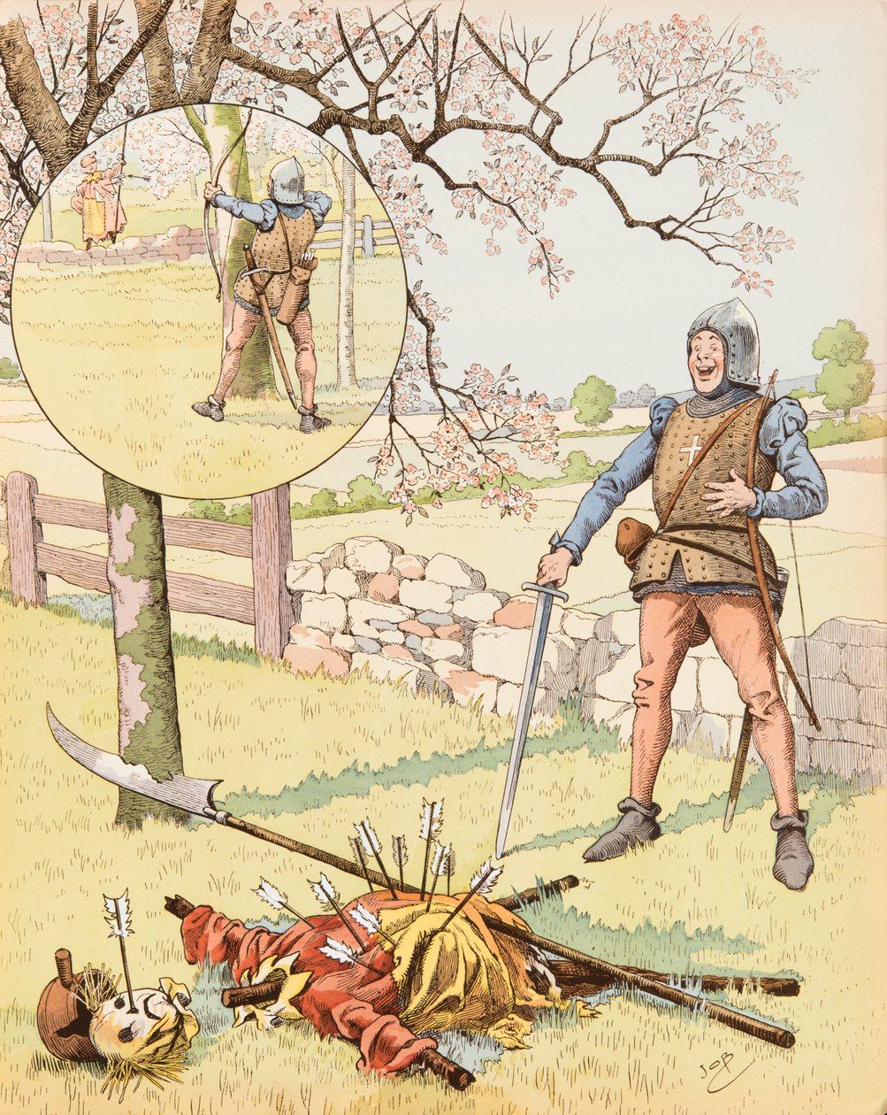 Le Franc Archer de Bagnolet (komisch werk uit de 15e eeuw met een opschepperige soldaat), Privécollectie door pseudonym for Onfray de Breville Jacques Job