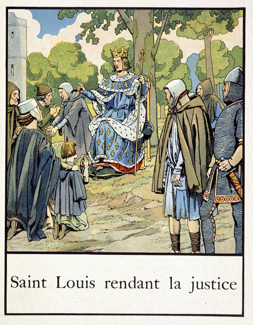 Saint Louis spreekt recht - in "Petite histoire de France" door Jacques Bainville, ed. Mane door pseudonym for Onfray de Breville Jacques Job