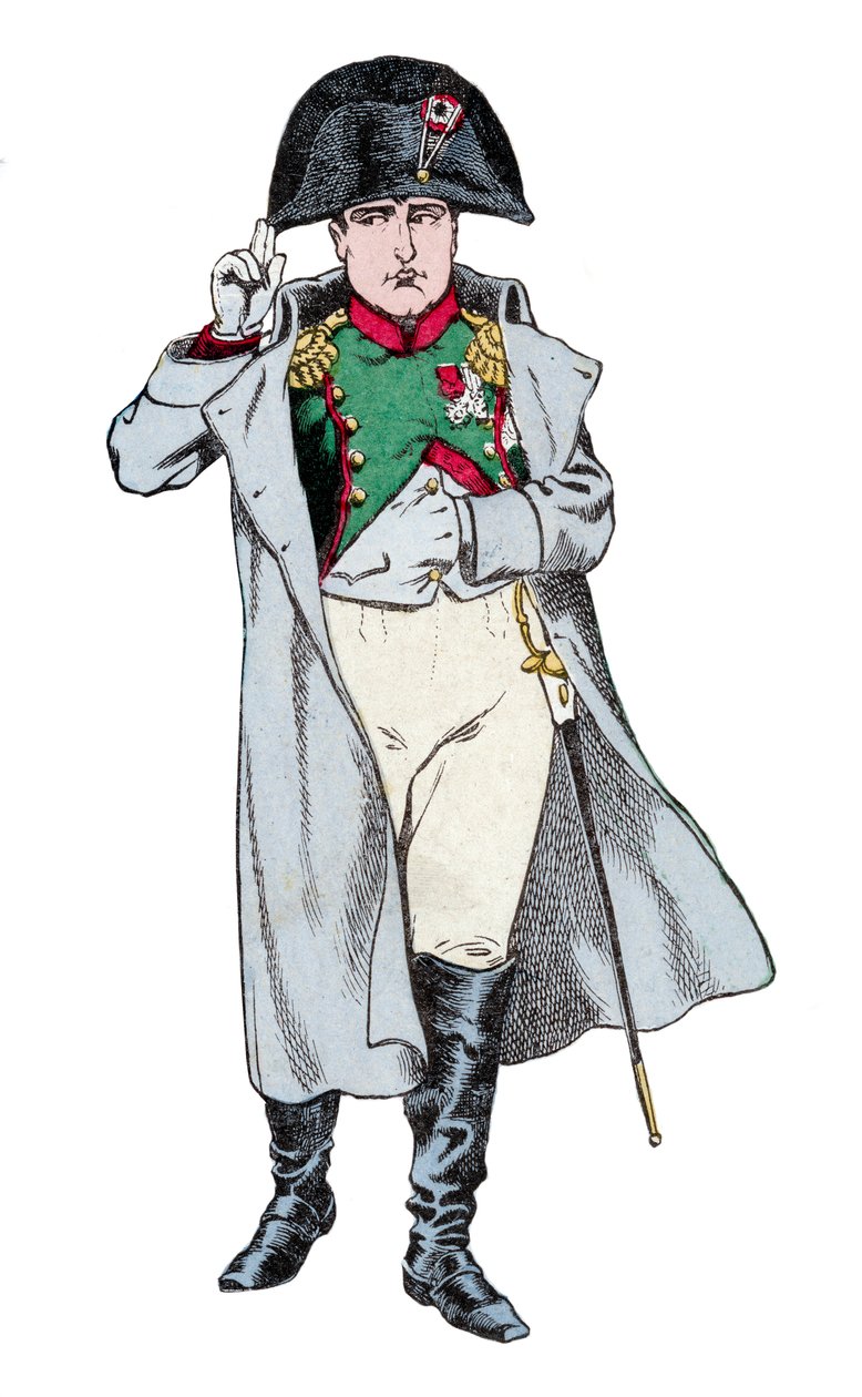 Portret van Napoleon Bonaparte - lithografie door Job (Jacques Onfroy de Breville) uit 