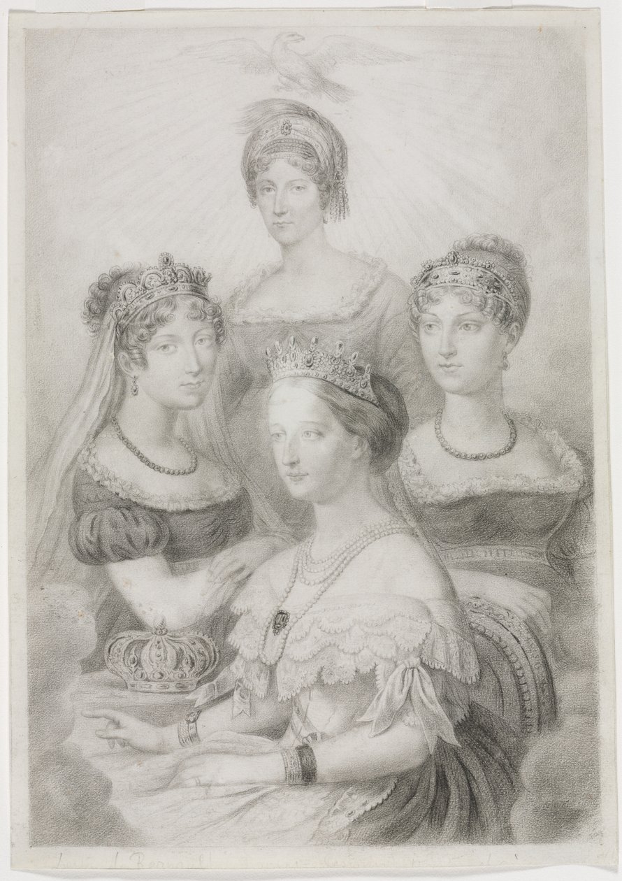 Bonaparte Vrouwen door studio of A. W. A. Plâté Studio (Ceylonese)