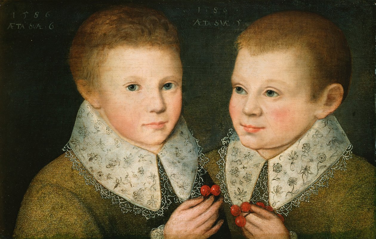 Portret van twee broers, 1586 door the Younger Marcus Gheeraerts