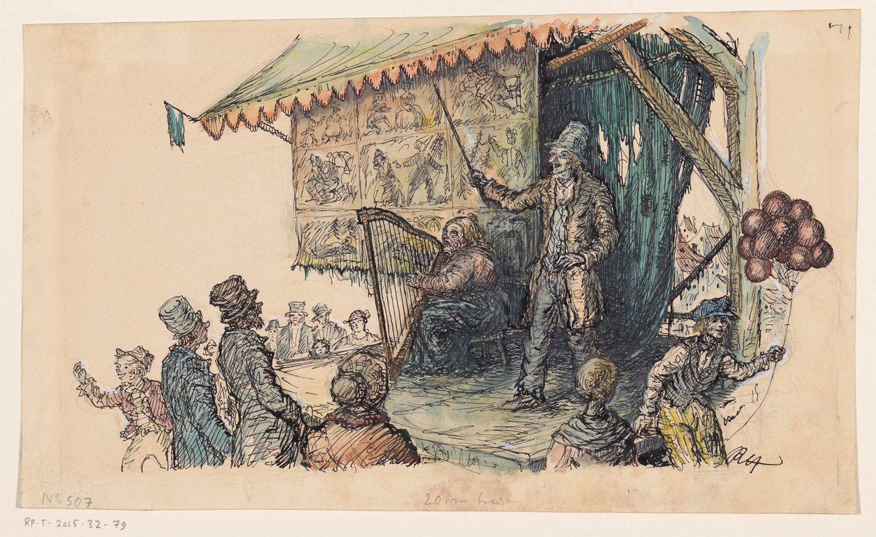 Kermiszanger door unknown (signed by artist)