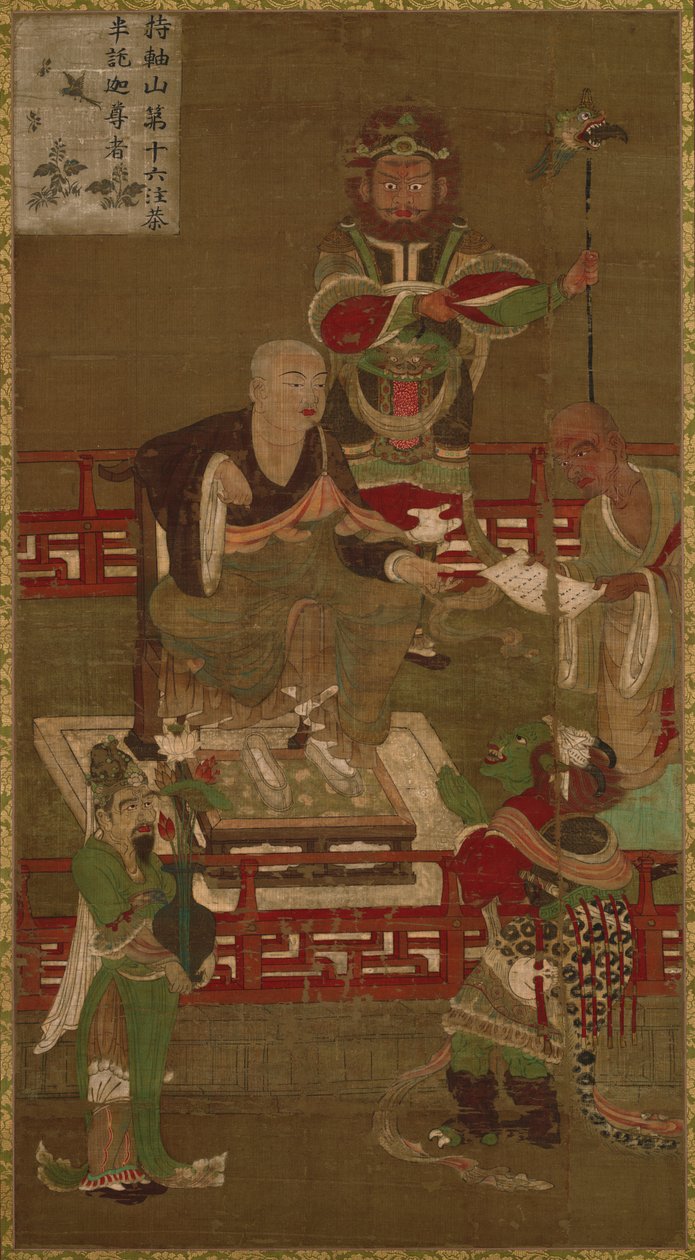 Zestiende Arhat, Chudapanthaka door Unknown artist