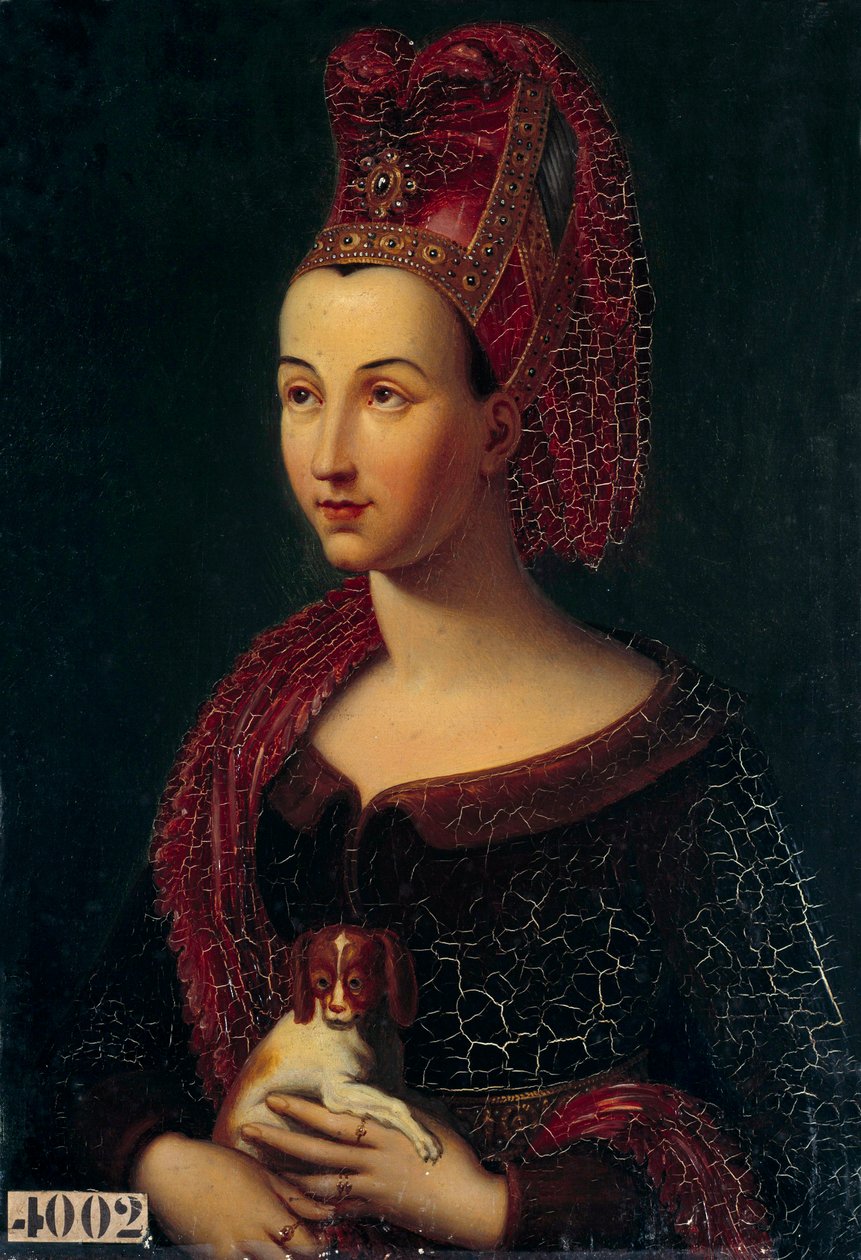 Portret van Margaretha van Vlaanderen, Hertogin van Bourgondië door vincent Nicolas Raverat