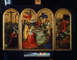 Het Seilern-drieluik - De Graflegging door Master of Flémalle