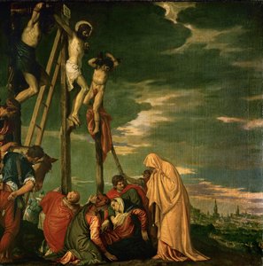 Christus op de berg Golgota ... door (1528-88) Veronese