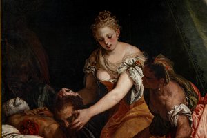 Judith met het hoofd van Holofernes (detail) door (1528 88) Veronese