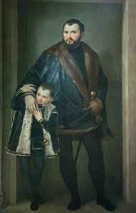 Portret van Giuseppe da Porto met zijn zoon Adriano door (1528 88) Veronese