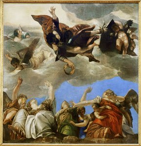 Saint Marc couronnant les vertus theologales - Sint Marcus beloont de theologische deugden ...