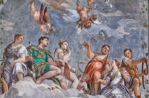 Het hof van de liefde, kamer van de echtelijke liefde door Veronese