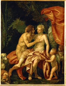 Venus en Adonis (olieverf op doek)