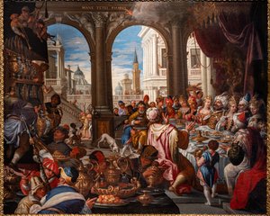 Banket van Balthazar door (1528 88) (workshop of) Veronese