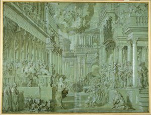 Allegorie ter viering van de publicatie van de Heilige Liga in 1571 door Veronese