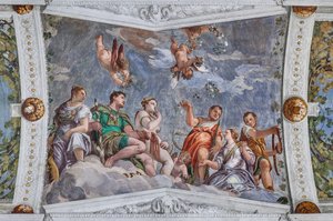 Het Hof van Liefde, Kamer van de Huwelijkse Liefde door Veronese