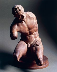 Mannelijke naakt, circa 1572, door Giambologna, terracotta sculptuur door Giambologna